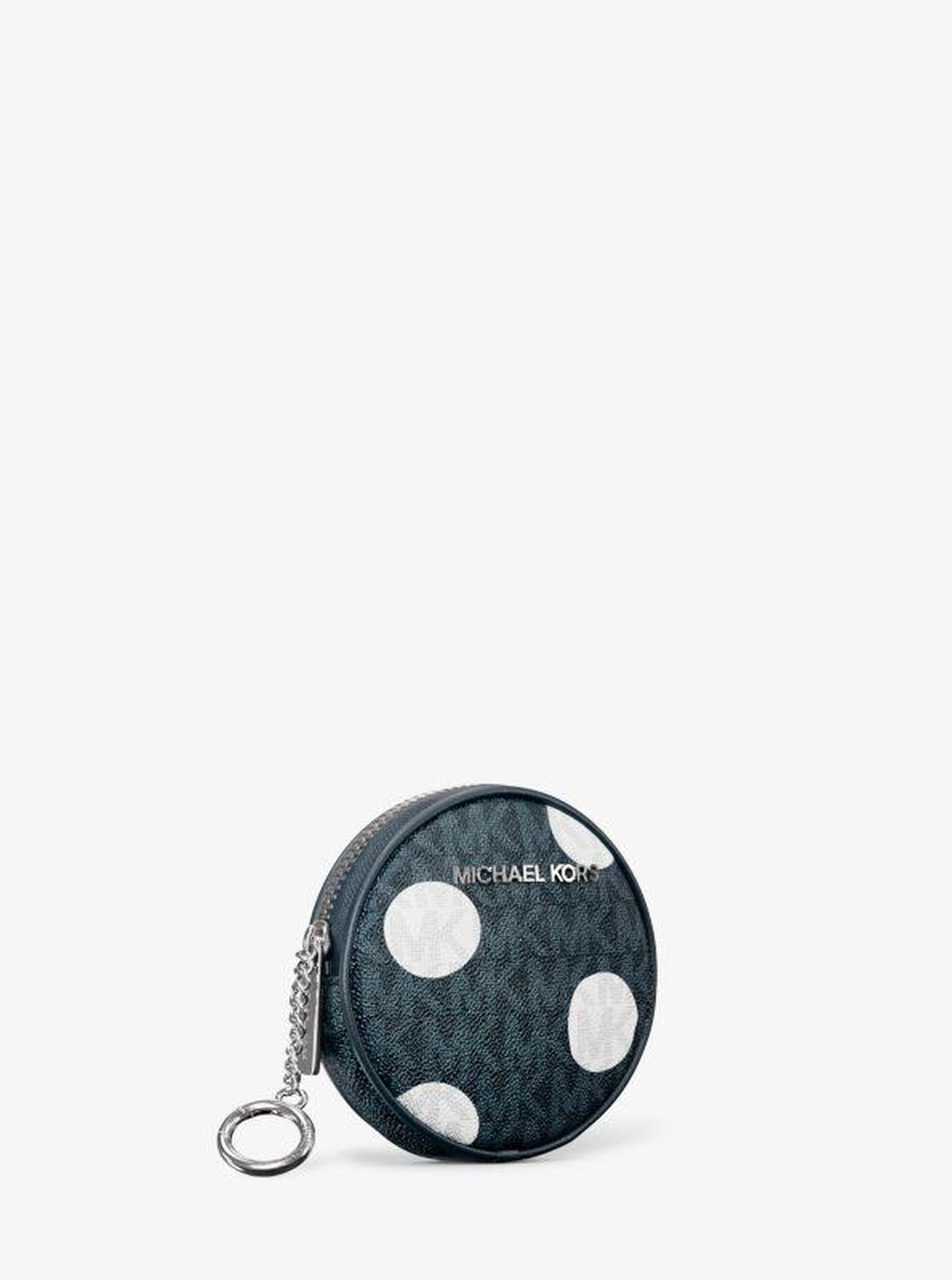 Jet Set Small Polka Dot Signature Logo Coin Pouch