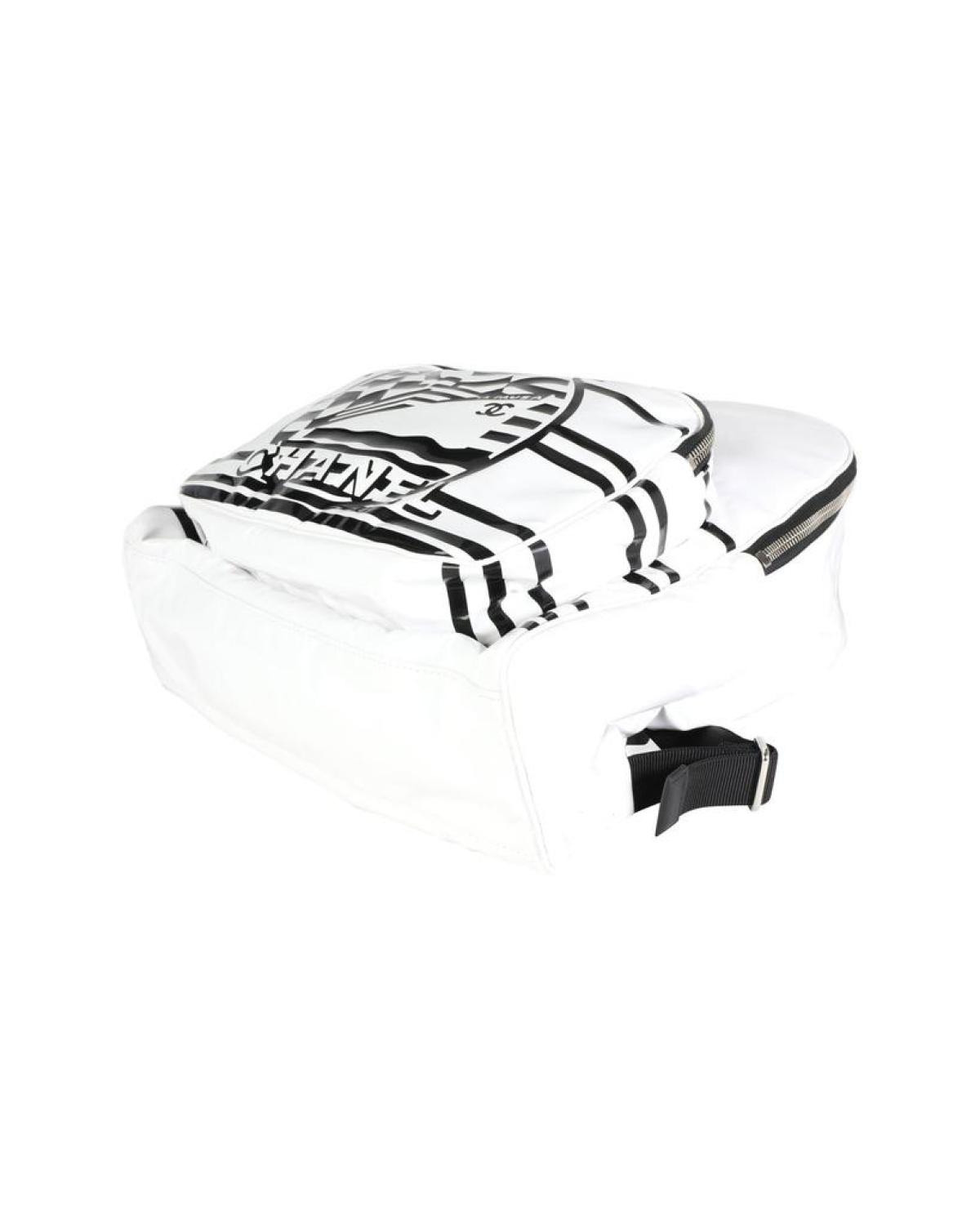 Chanel White Vinyl La Pausa Backpack