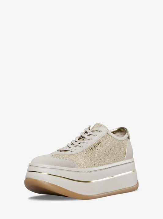 Hayes Glitter Embellished Leather Platform Sneaker