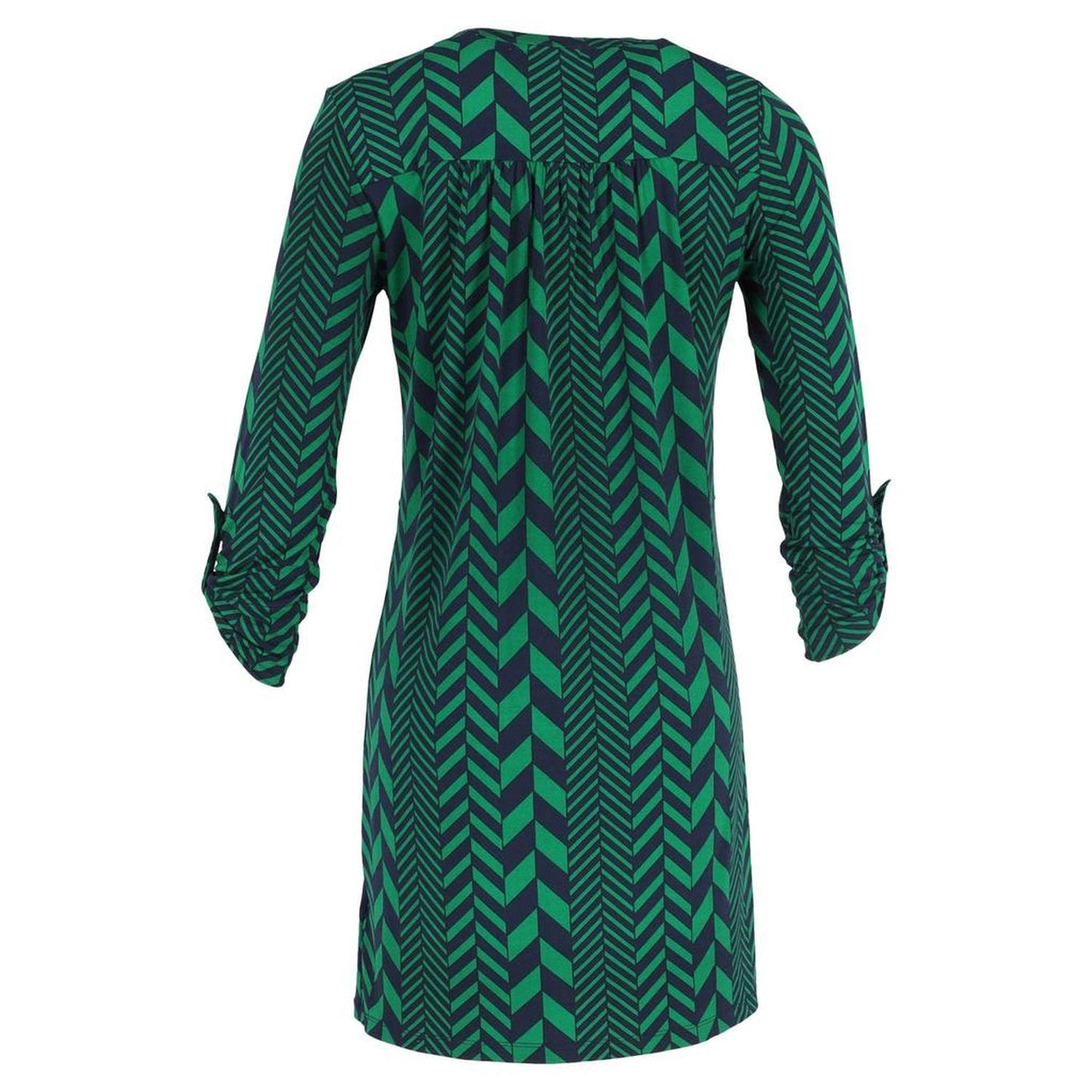 Michael Chain Detail Dress in Green Polyester