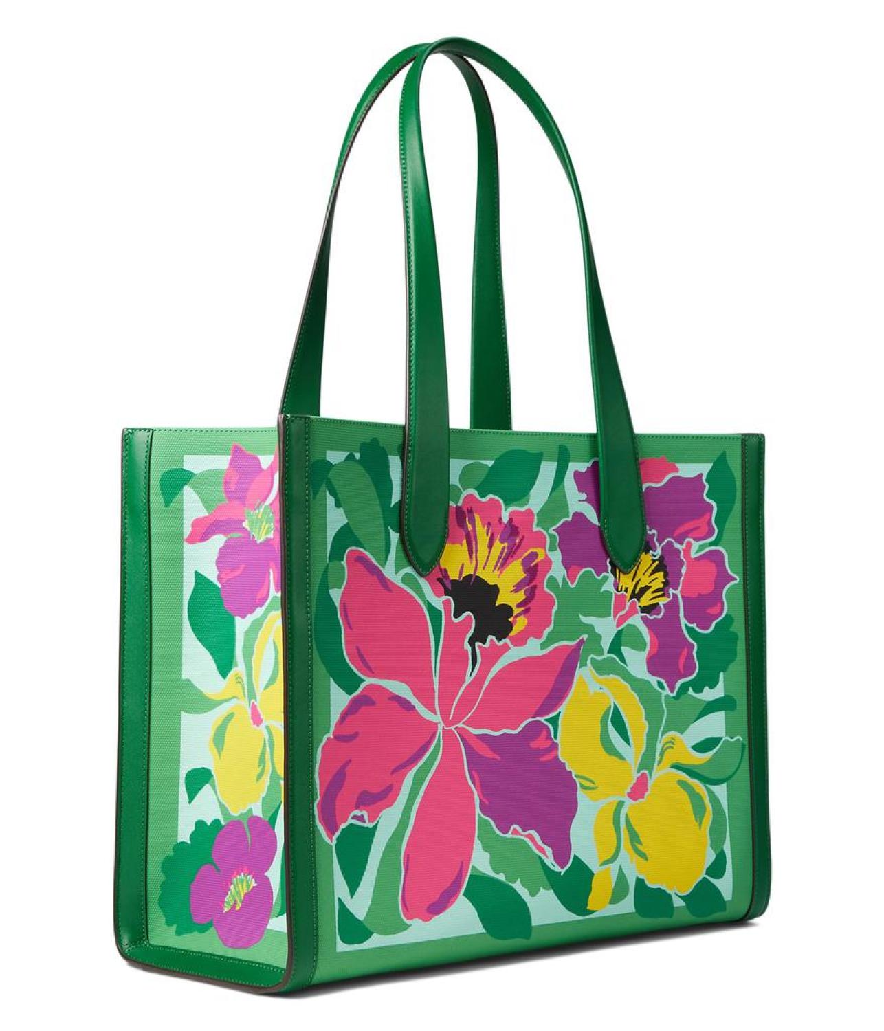 Manhattan Orchid Bloom Canvas Over The Shoulder Tote