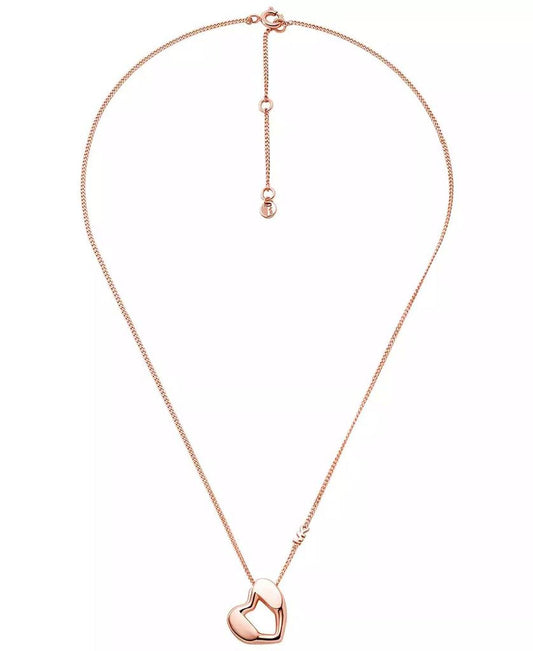 14K Rose Gold-Plated Sterling Silver Heart Pendant Necklace