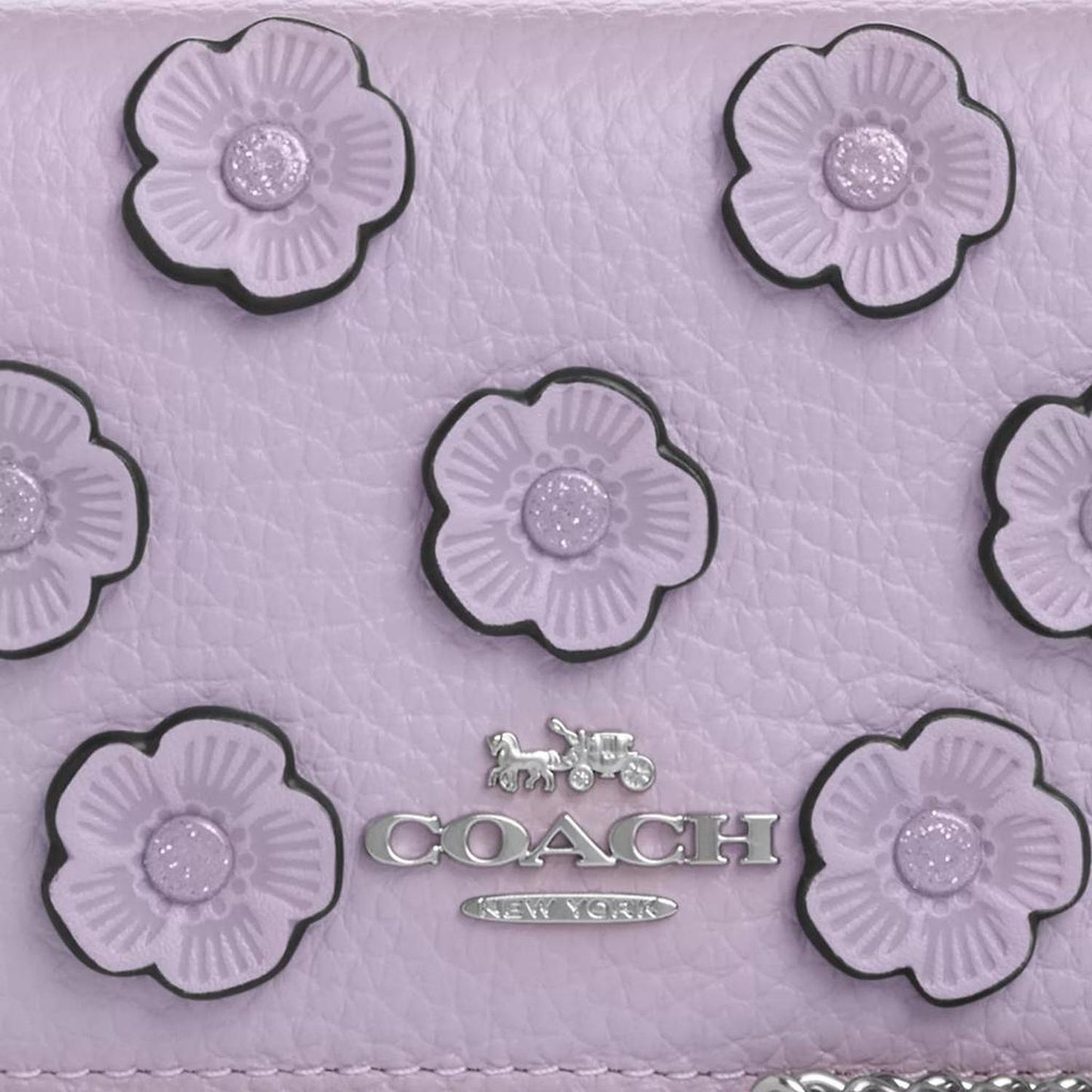 Mini Wallet On A Chain With Floral Applique