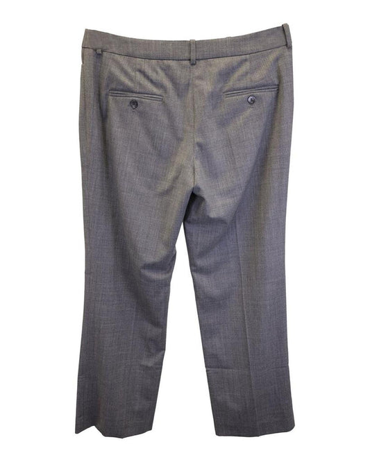 Textured Trousers in Grey Virgin Wool