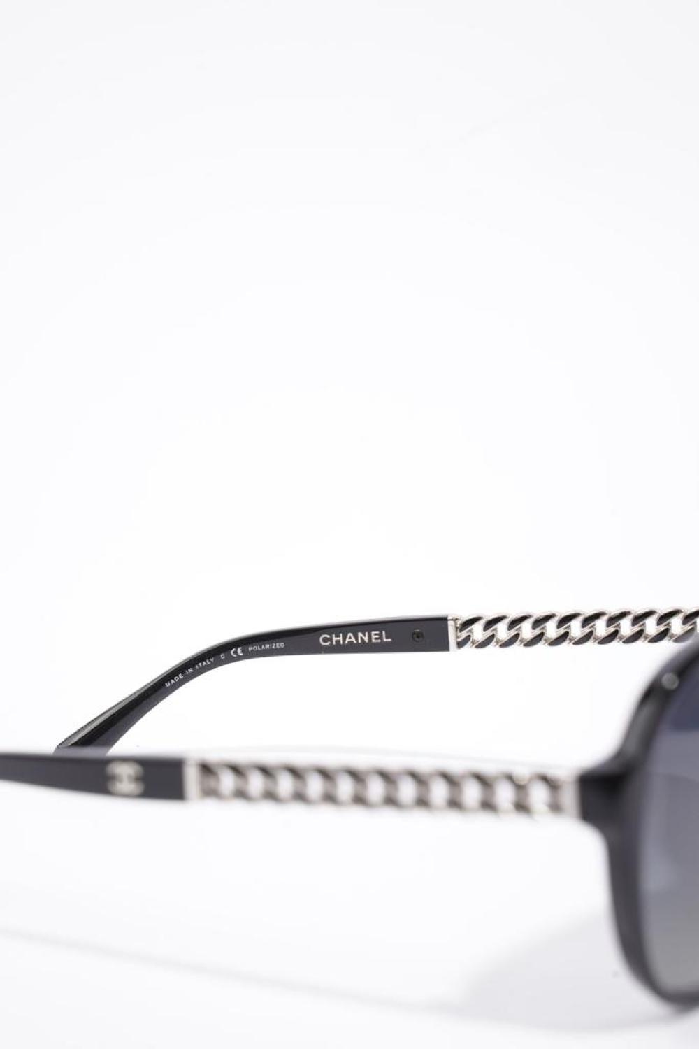 Chanel Chain Detail Polarized Sunglasses Acetate 135Mm