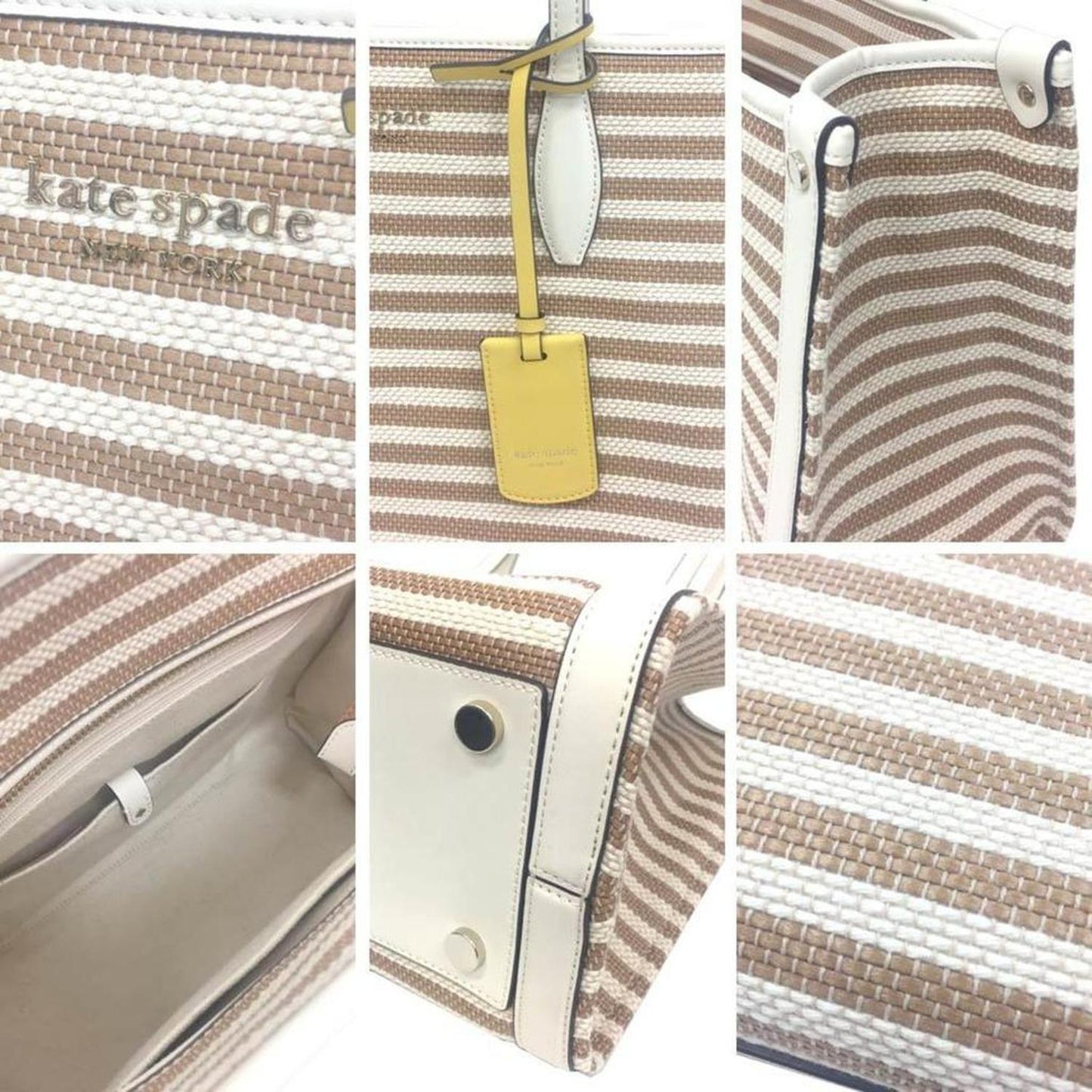 Leather Straw Tote Bag (Pre-Owned)