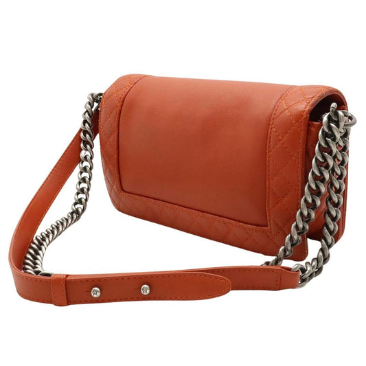 Chanel Boy Leather Shoulder Bag (Pre-Owned)