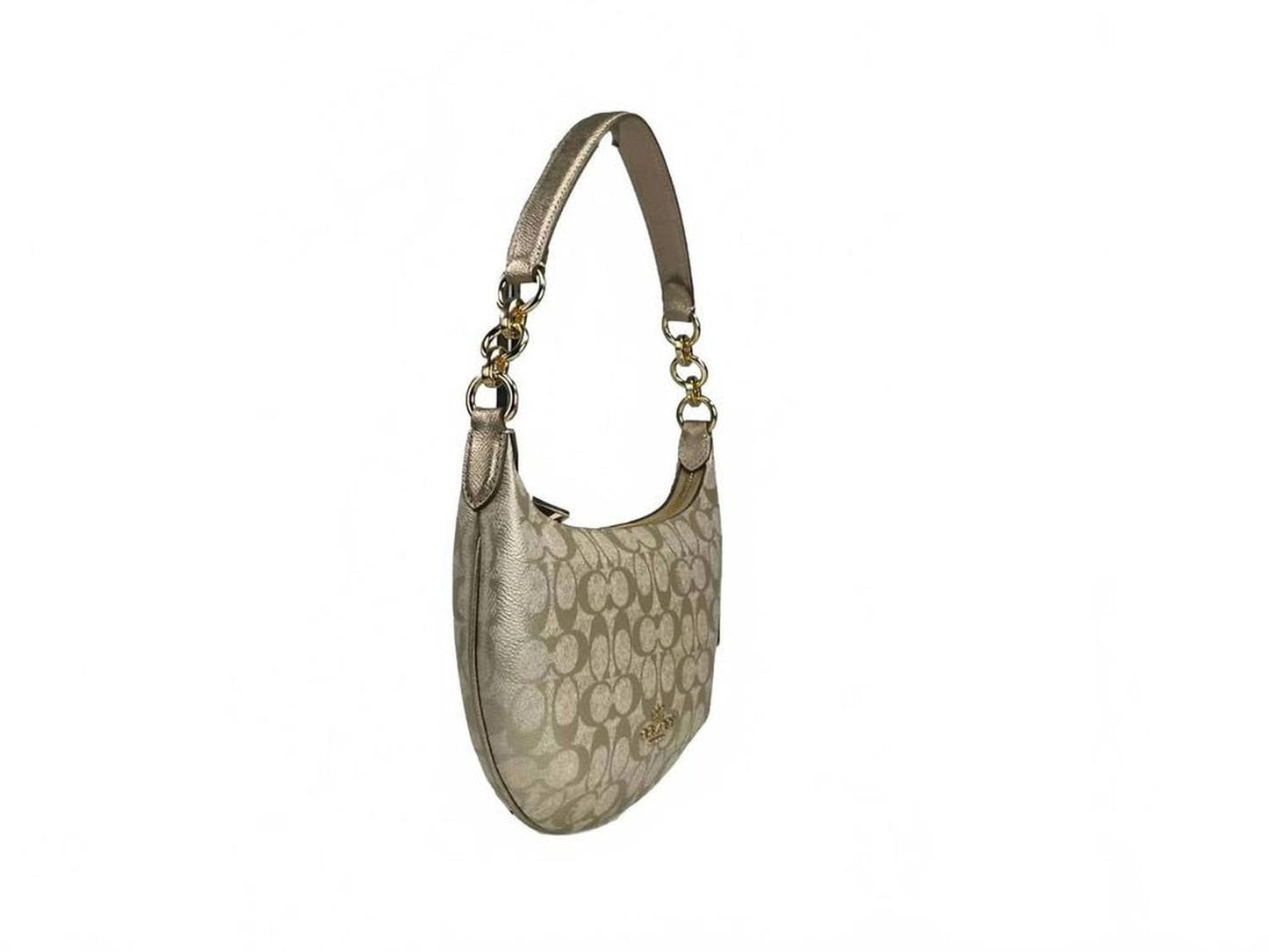 Women's Payton Signature Leather Shoulder Bag In Champagne Gold