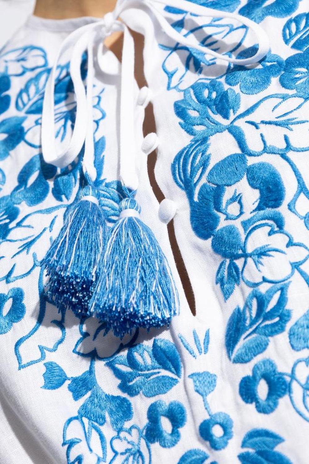 Kate Spade Floral Embroidered Midi Dress