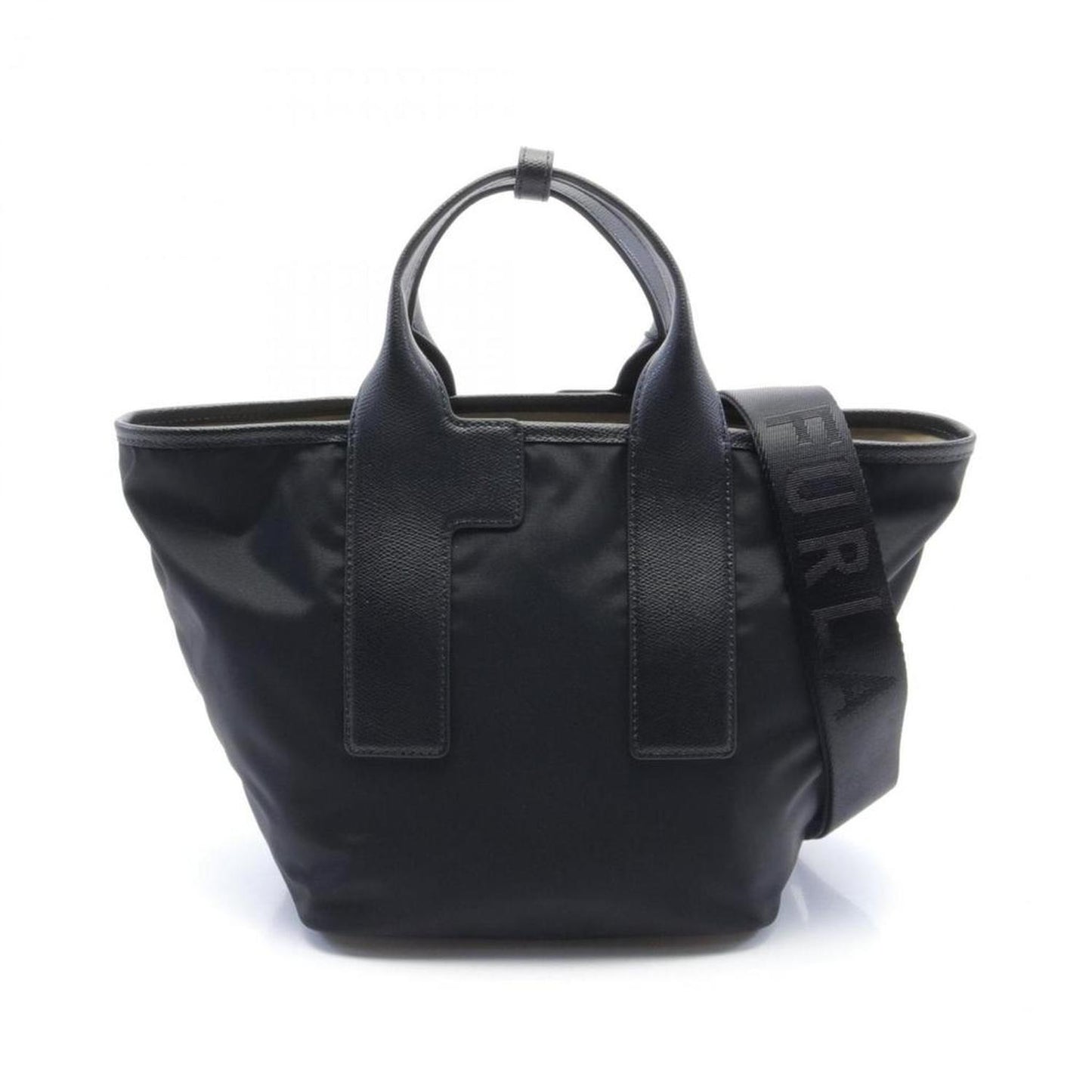 Leather Nylon Canvas Handbag