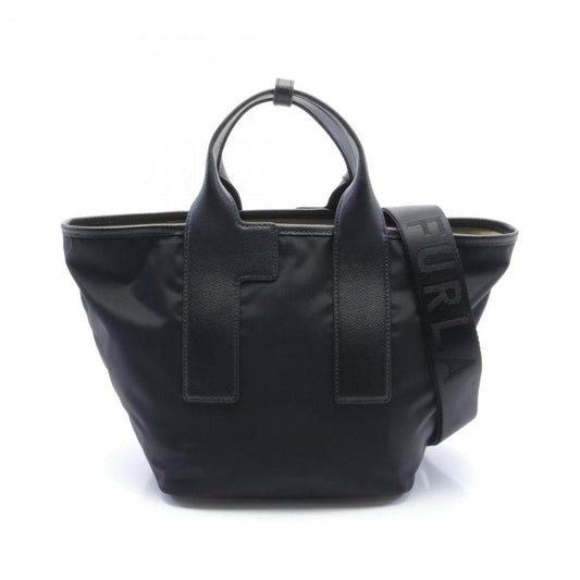 Leather Nylon Canvas Handbag