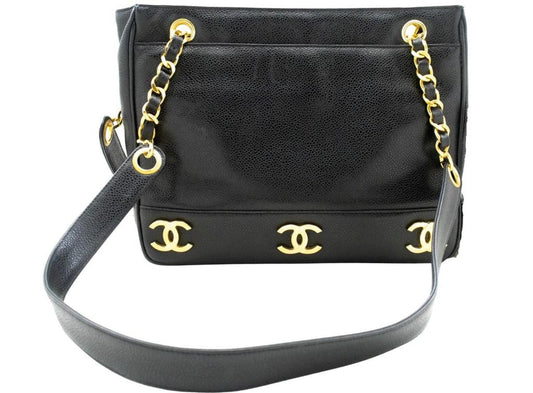 Chanel Triple Coco Leather Shoulder Bag (Pre-Owned)