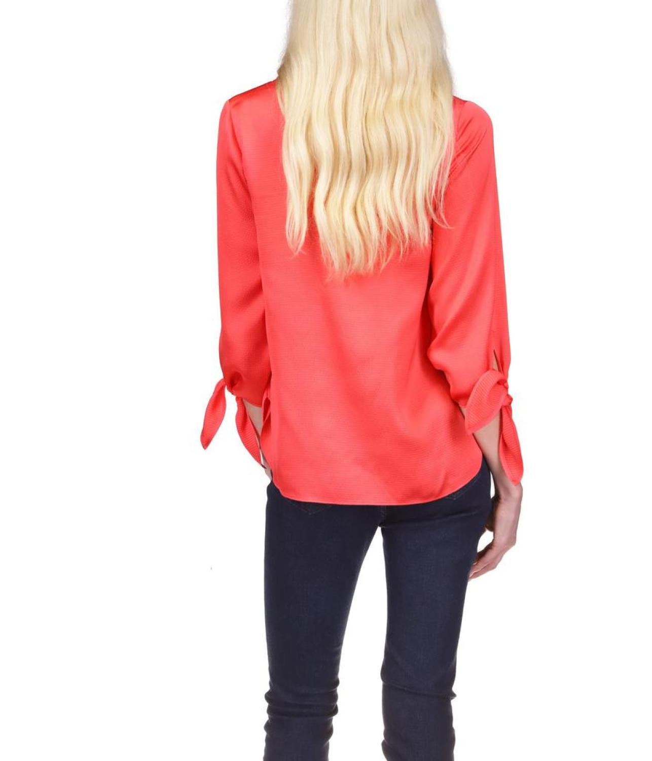 Solid Satin Tie Top