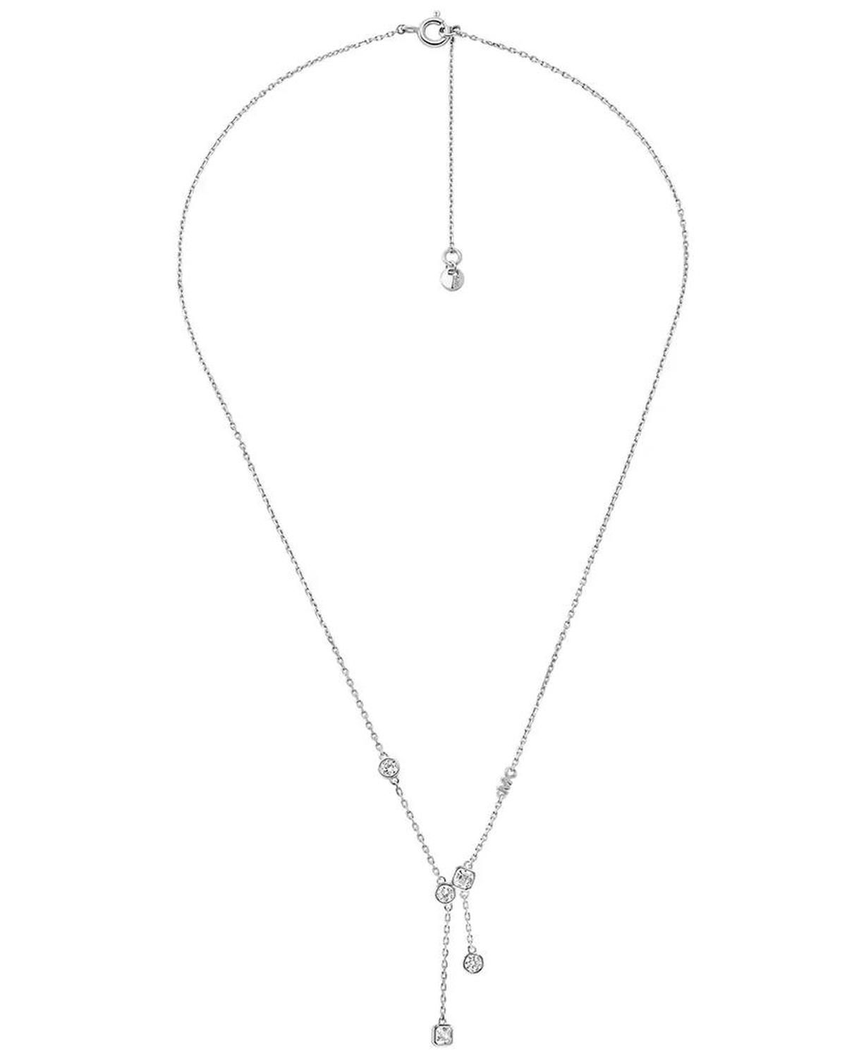 Brilliance Lariat Cubic Zirconia Y Pendant Necklace