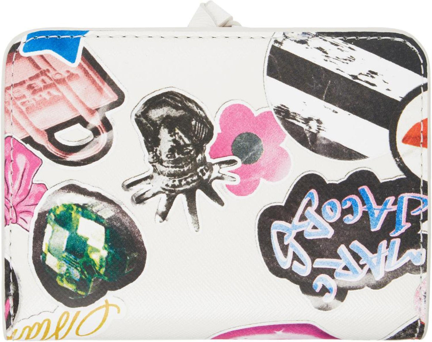 White 'The Sticker Utility Snapshot Mini Compact' Wallet