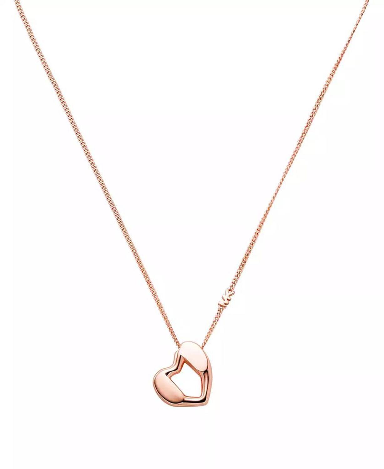 14K Rose Gold-Plated Sterling Silver Heart Pendant Necklace