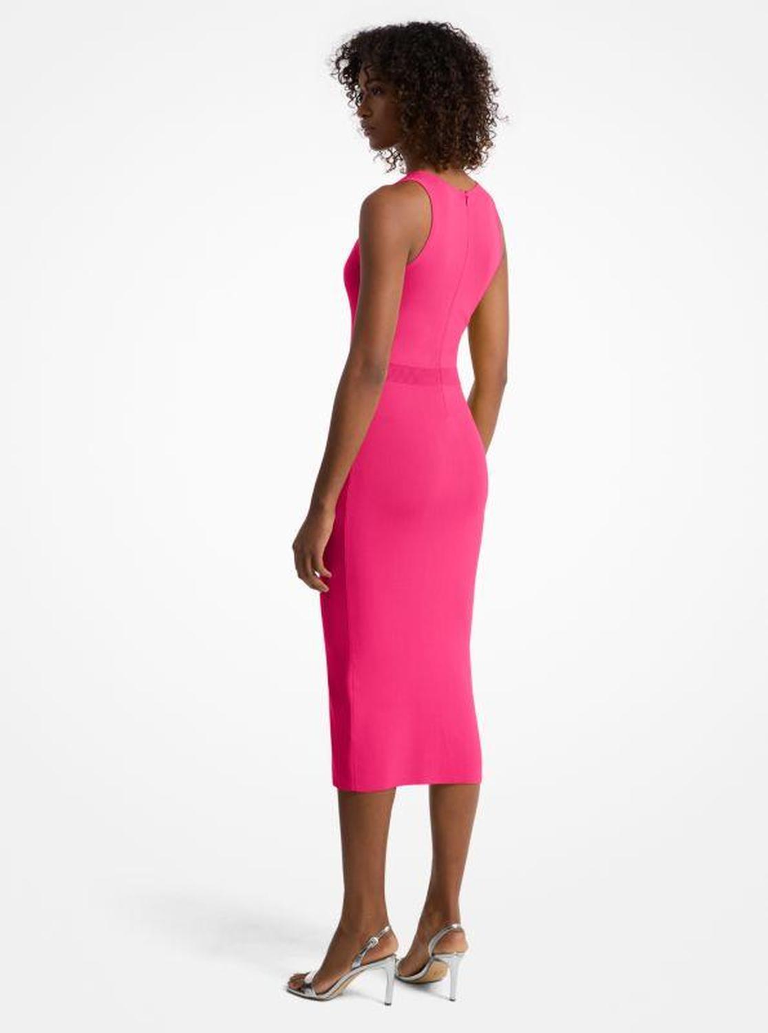 Stretch Viscose Blend Midi Tank Dress