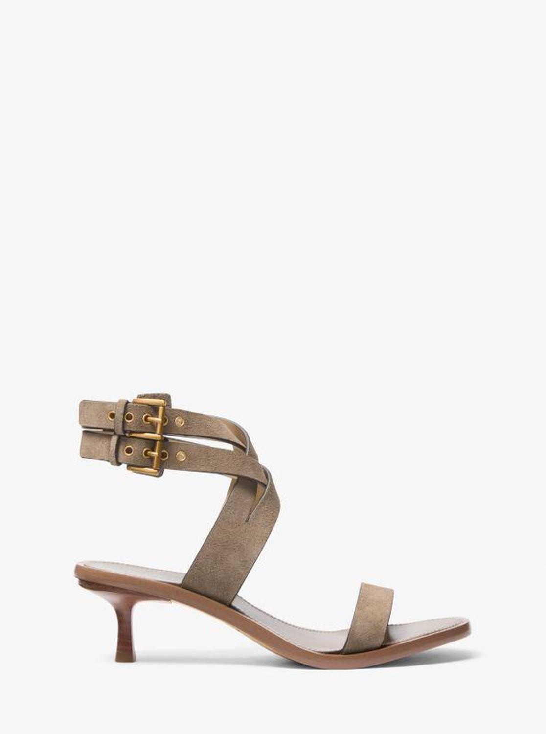 Irene Suede Kitten Heel Sandal