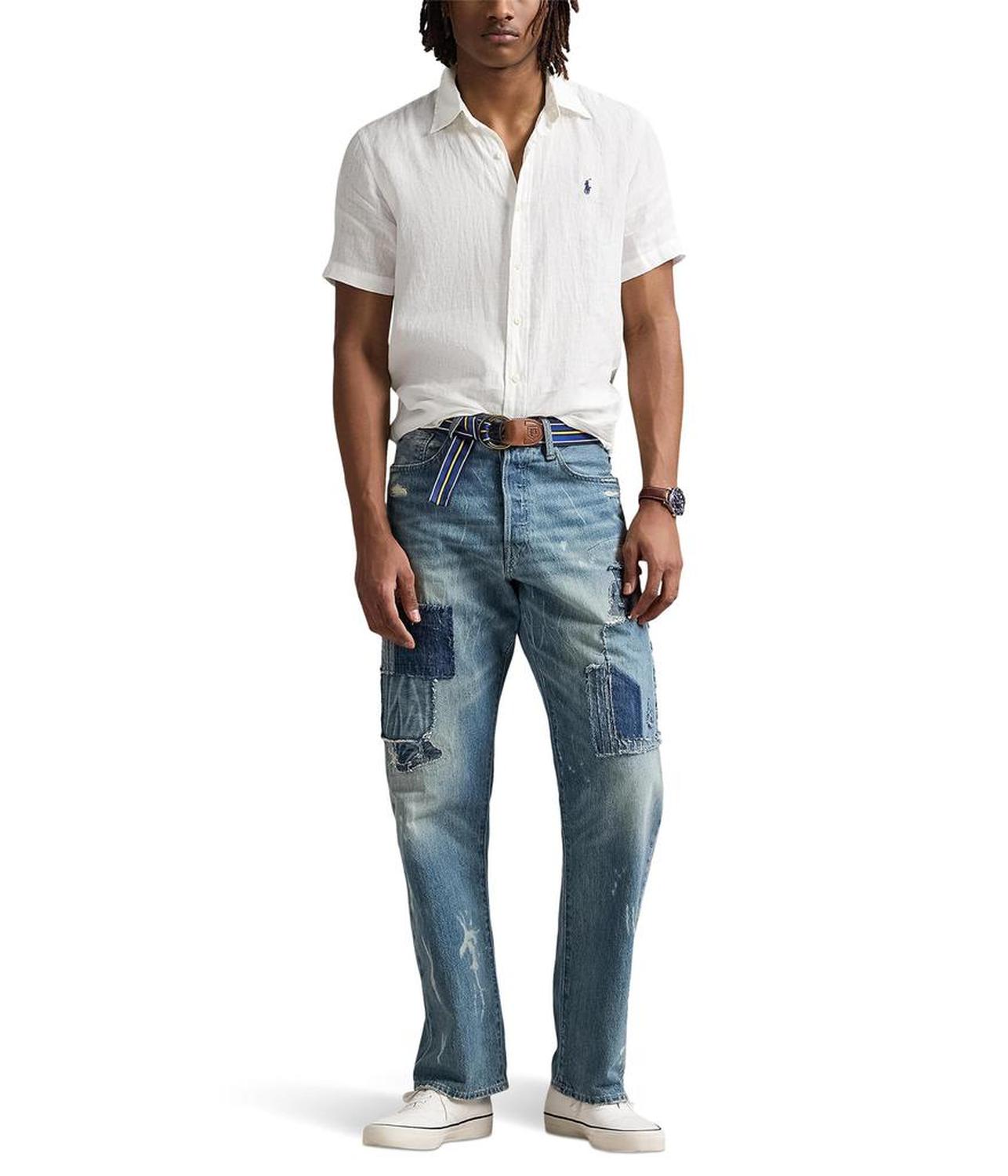 Short Sleeve Classic Fit Linen Shirt