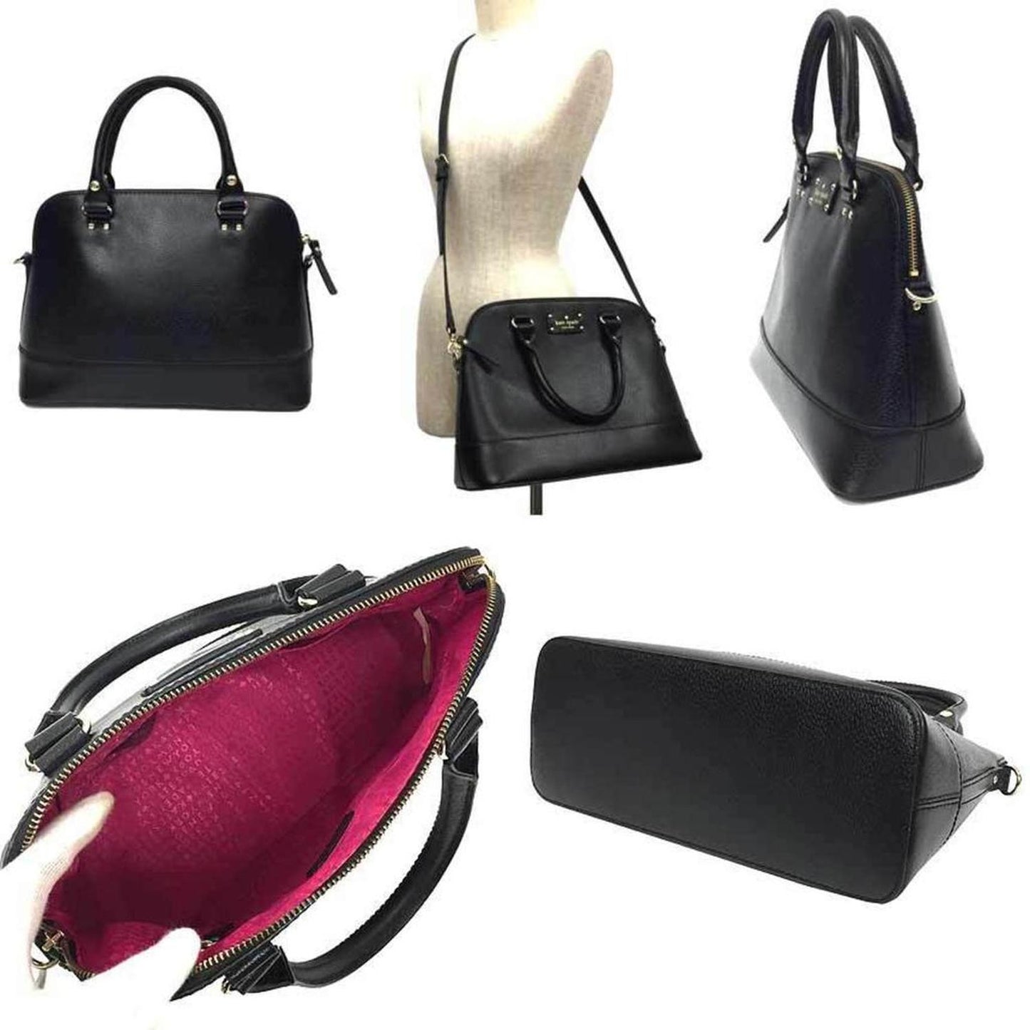 Leather Handbag Shoulder Bag (Pre-Owned)