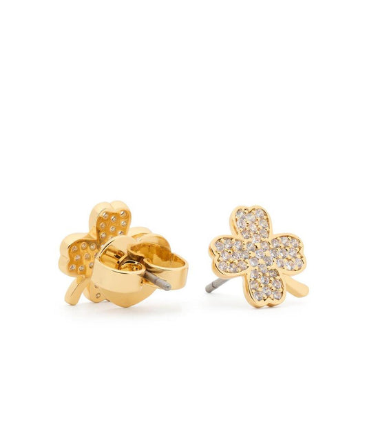 Pave Clover Studs