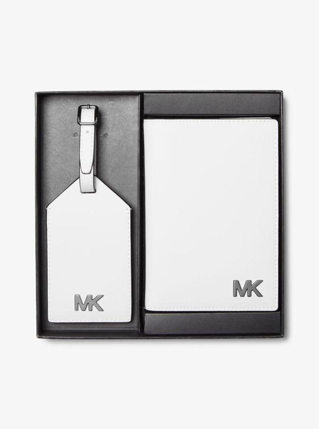 Cooper Saffiano Leather Passport Case and Luggage Tag Gift Set