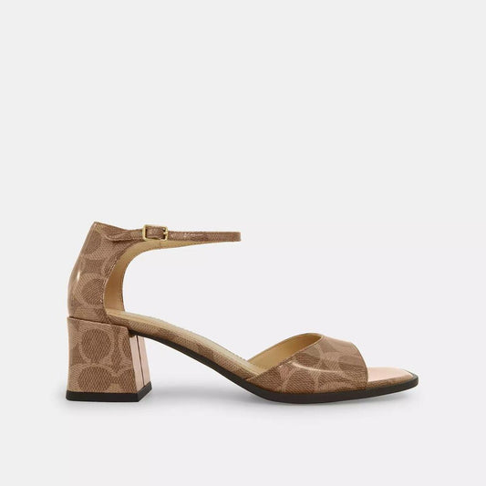 Block Heel Sandal In Signature Canvas