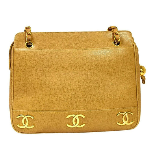 Chanel Triple Coco Leather Shoulder Bag (Pre-Owned)