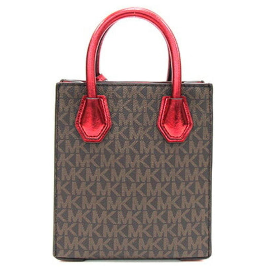 Metallic Color Pvc Leather Handbag (Pre-Owned)