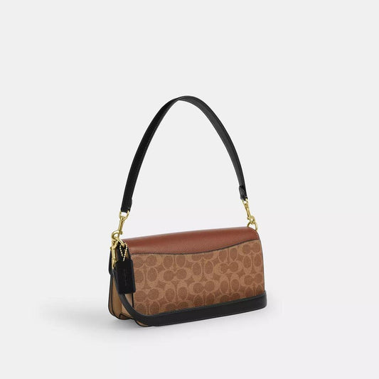 Morgan Shoulder Bag In Colorblock Signature Canvas