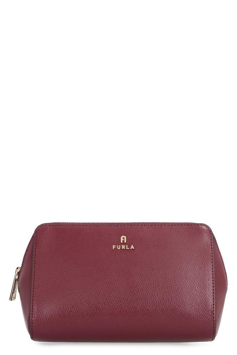 Furla Camelia Logo Printed Cosmetic Bag