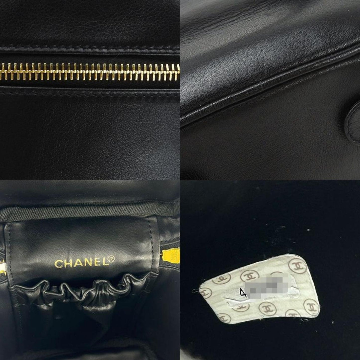 Chanel Vanity Leather Clutch Bag (Pre-Owned)