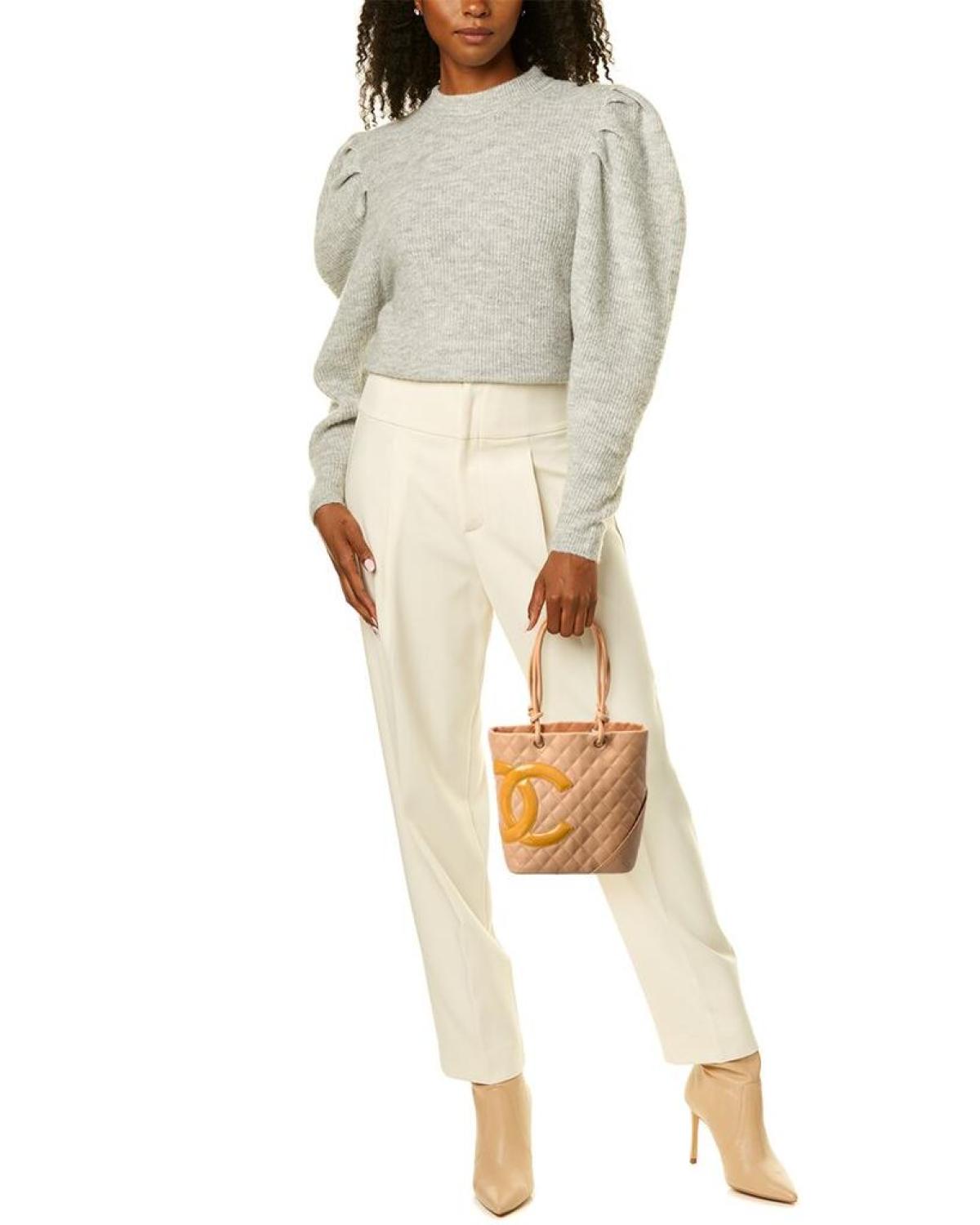 Chanel Neutral Quilted Lambskin Leather Medium Cambon Tote (Authentic Pre-