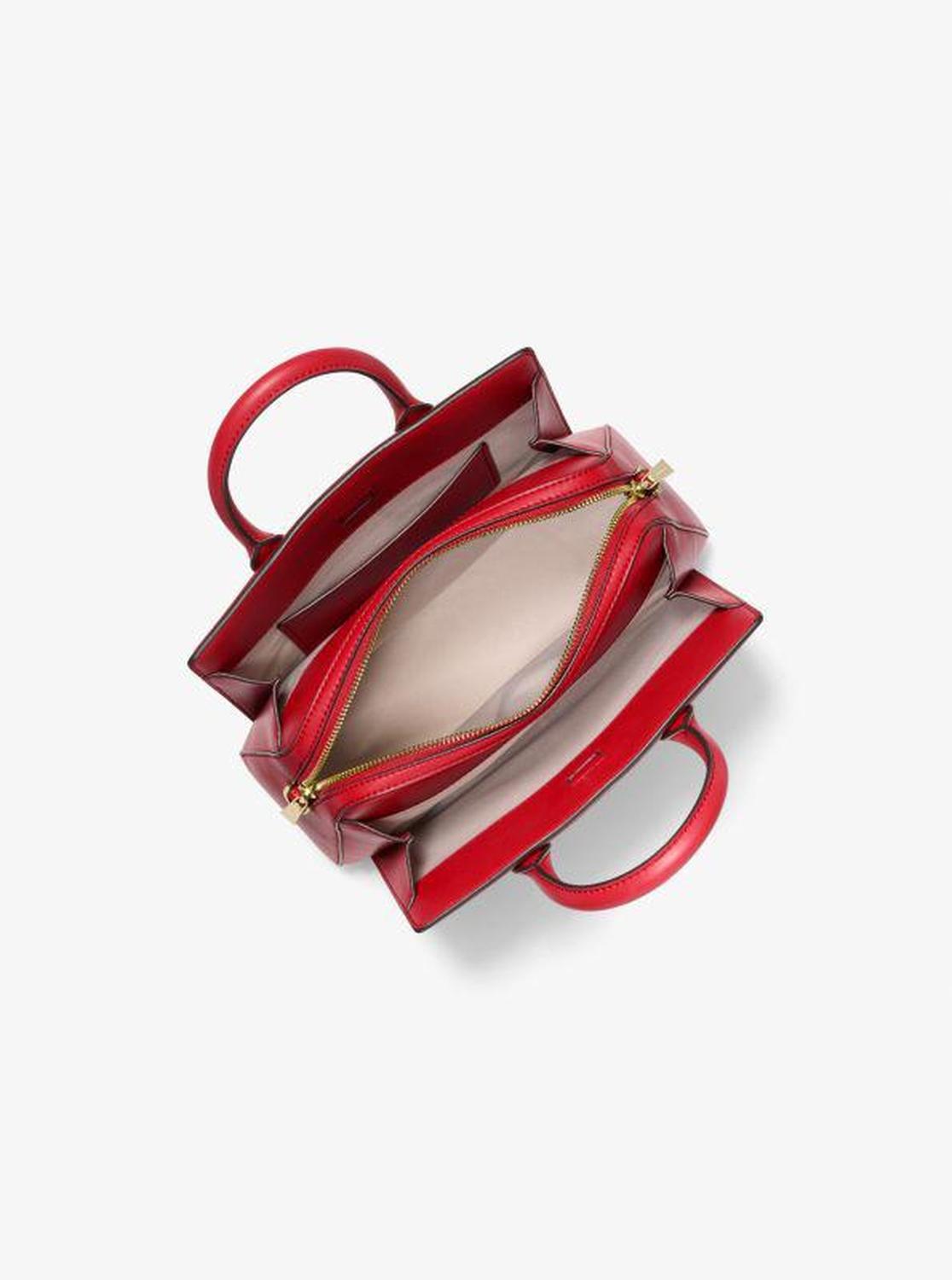 Laila Small Metallic Signature Logo Satchel