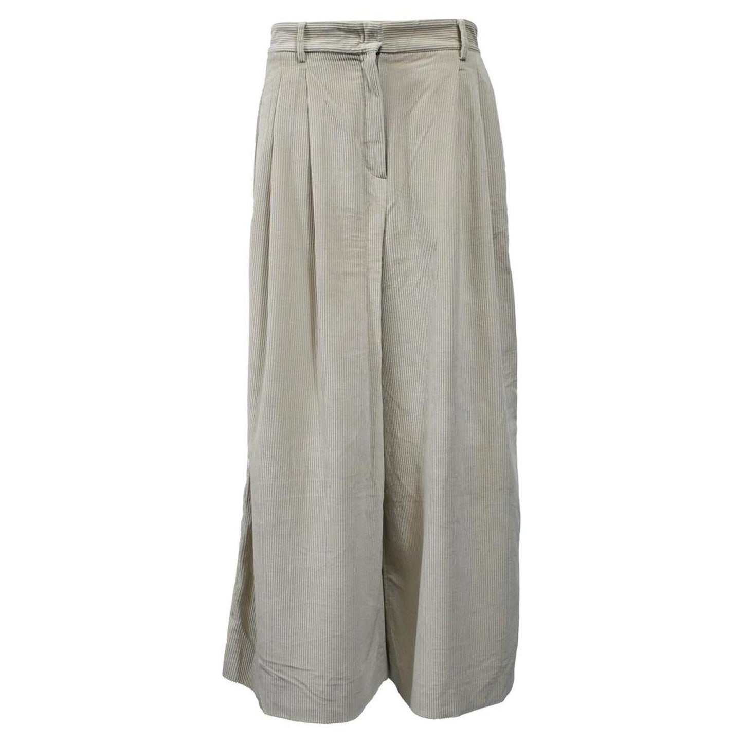 Weekend Wide Leg Pants in White Corduroy