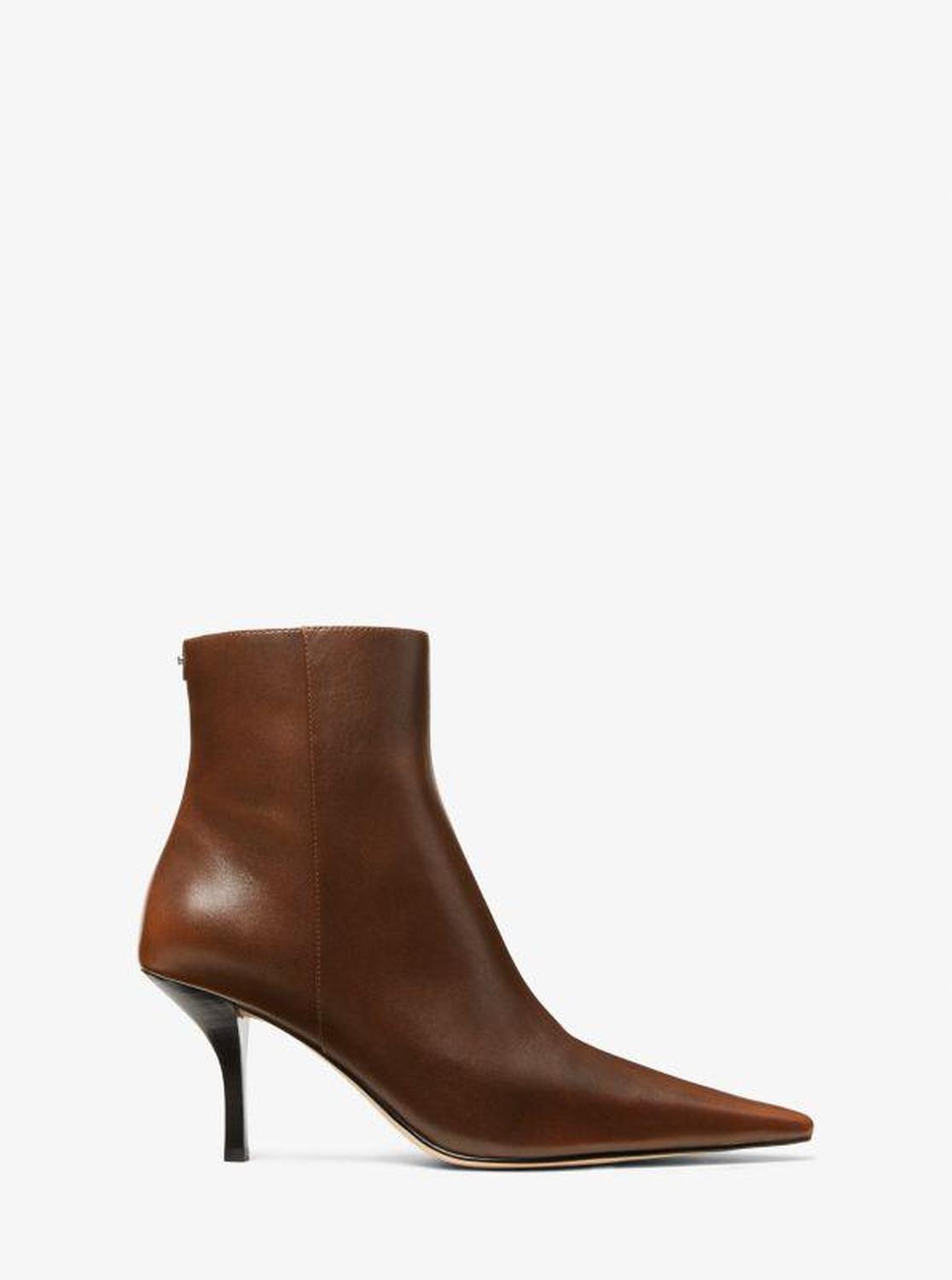 Selina Burnished Leather Ankle Boot