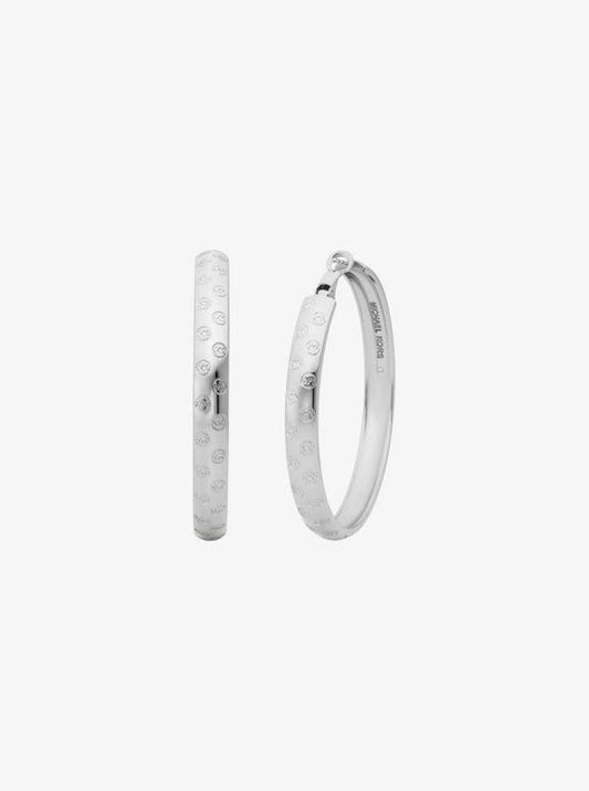 Logo Engraved Hoop Earrings