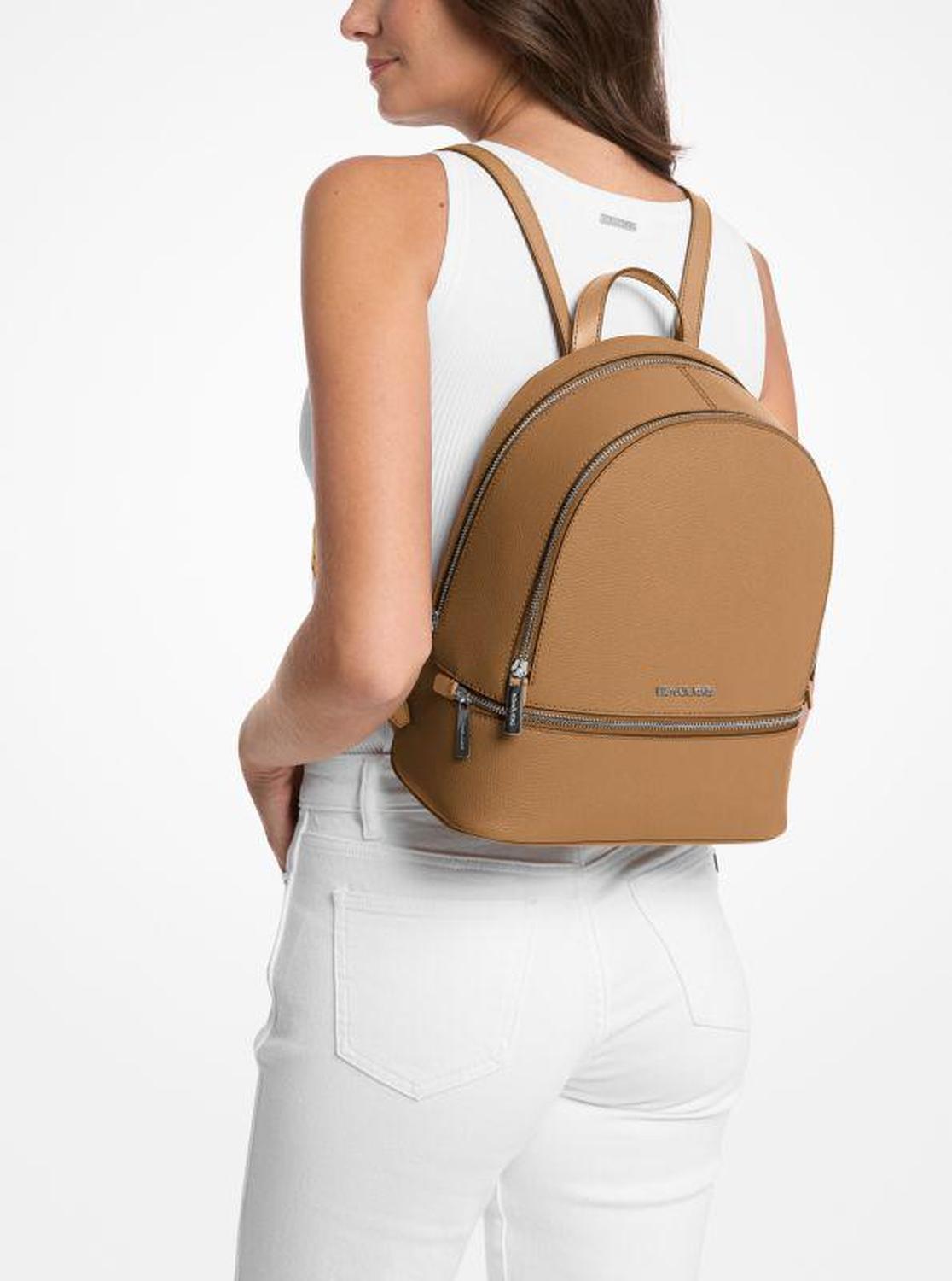 Rhea Medium Pebbled Leather Backpack