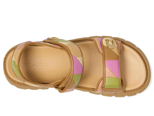 Brynn Platform Quilted Patchwork Leather Sandals