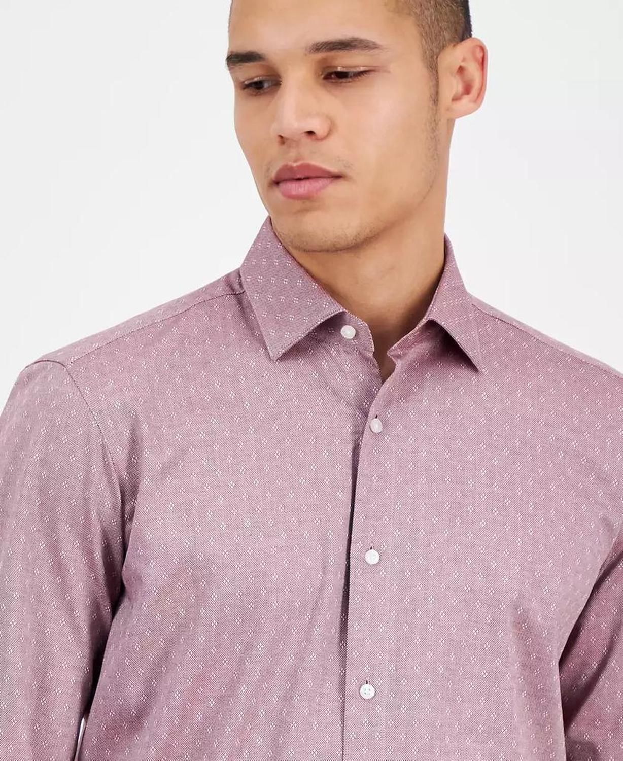 Hugo Boss Men's Valerio Long Sleeve Button-Front Geo Print Shirt