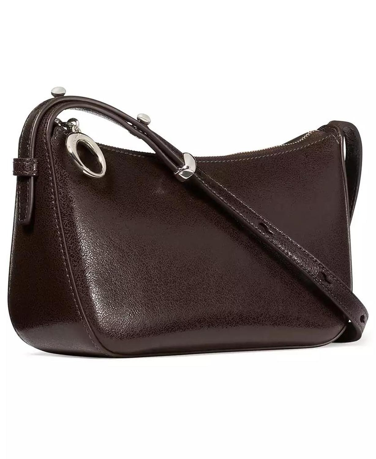 Halo Small Glazed Leather Crossbody Bag