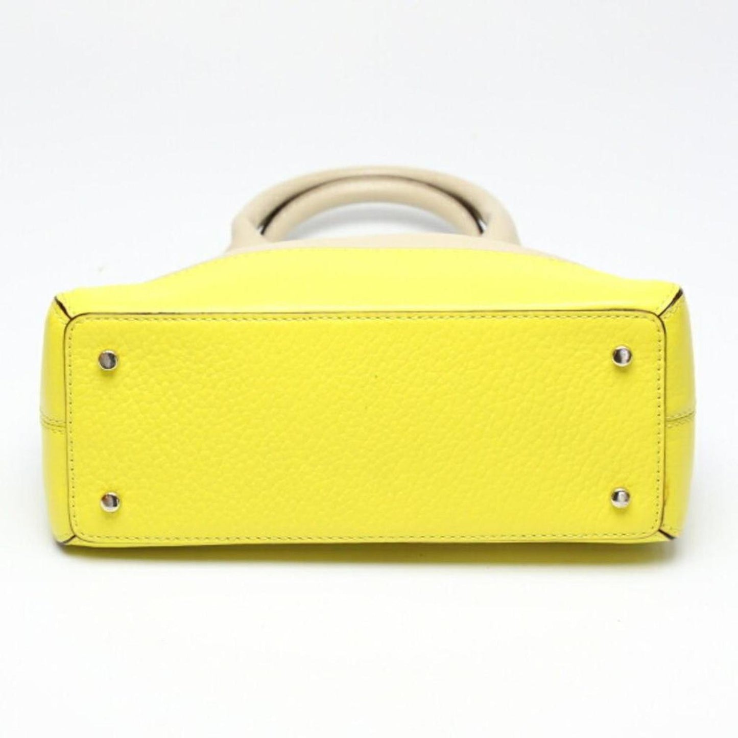 yellow Leather Handbag Shoulder Bag (Pre-Owned)