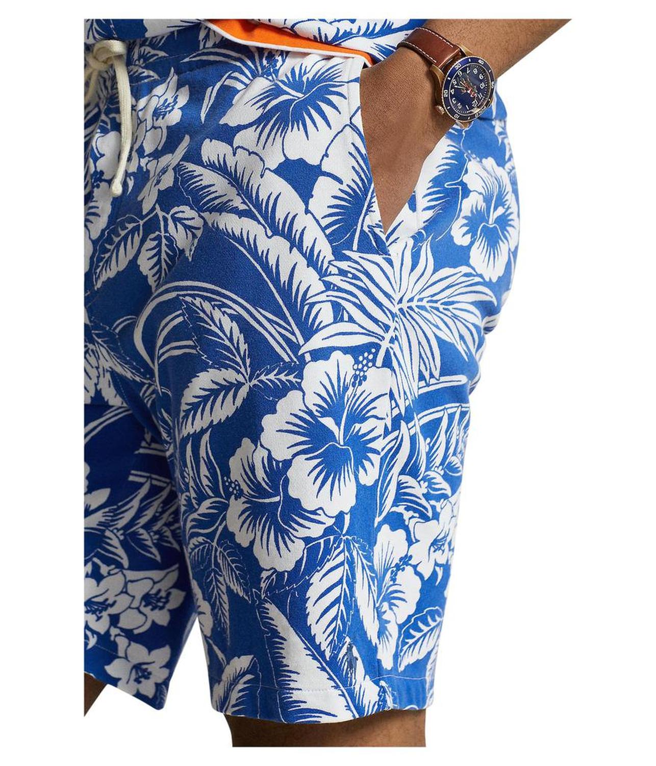 8.5-Inch Tropical Floral Spa Terry Shorts