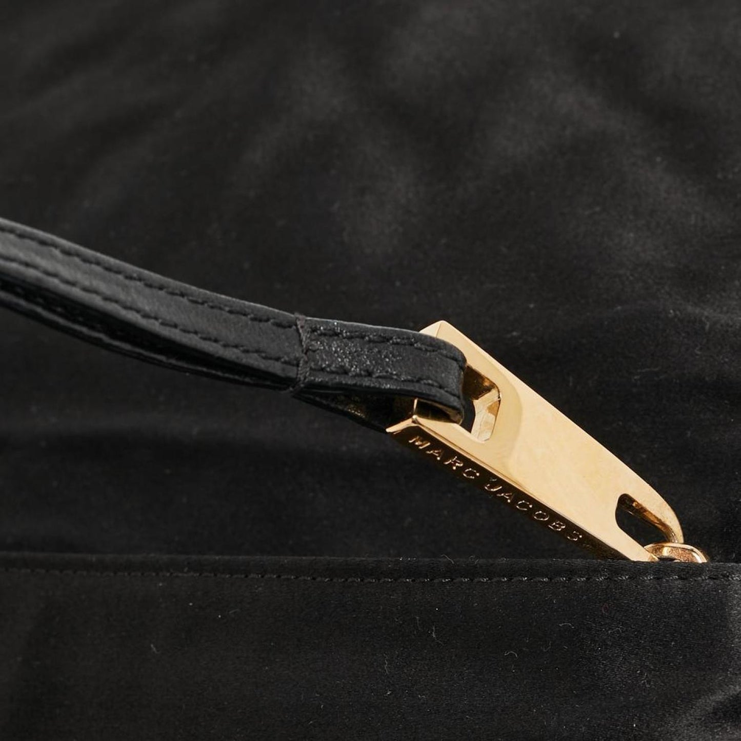 Marc Jacobs Suede And Satin Crystals Embellished Flap Clutch