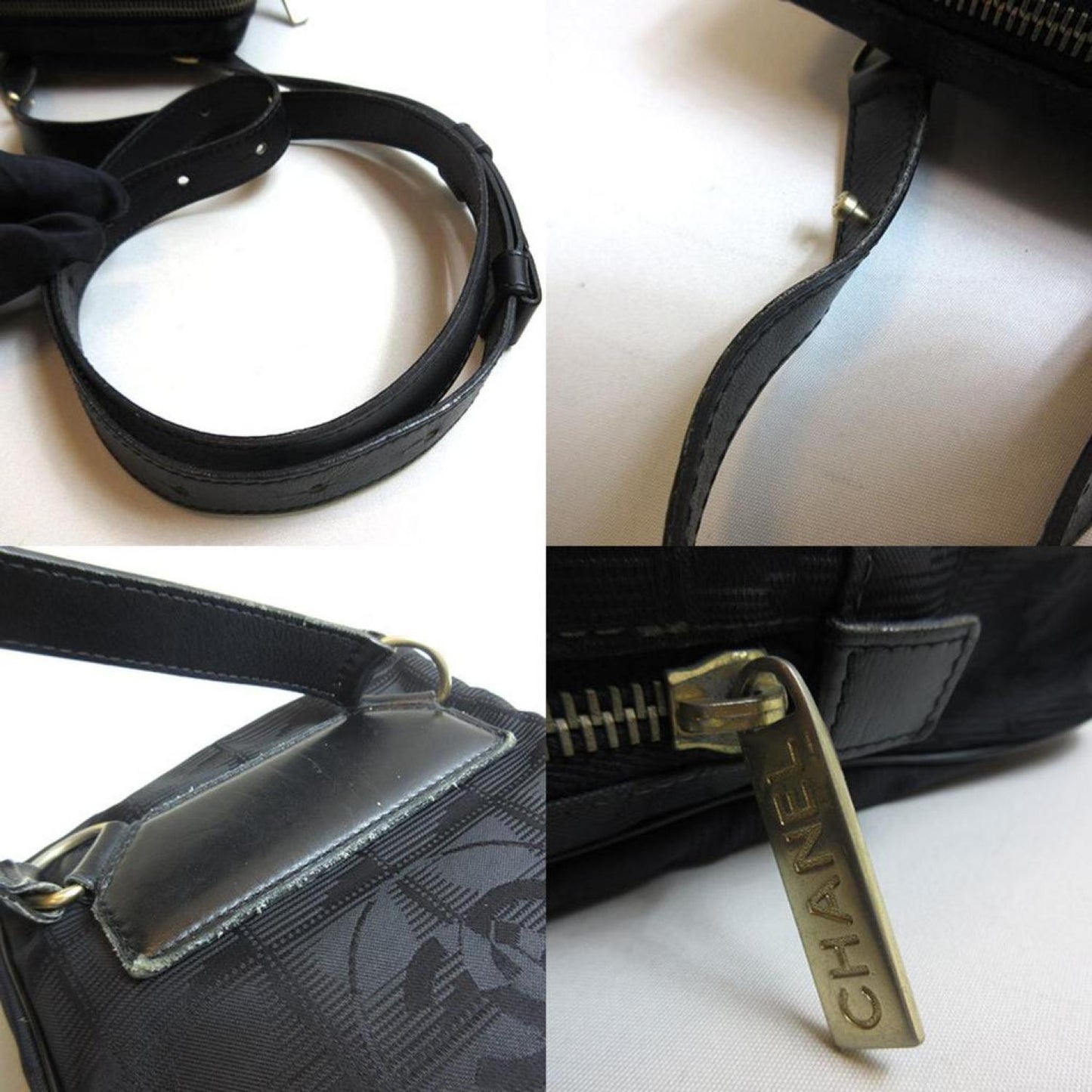 Chanel Travel Line Synthetic Shoulder Bag (Pre-Owned)