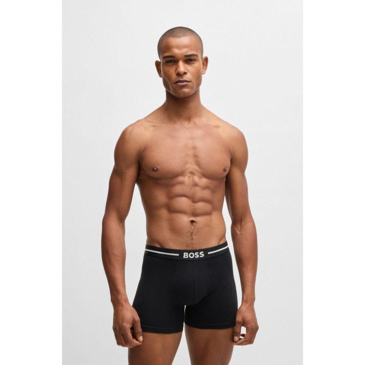 Three-pack of stretch-cotton boxer briefs with logo