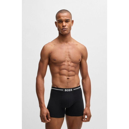 Three-pack of stretch-cotton boxer briefs with logo