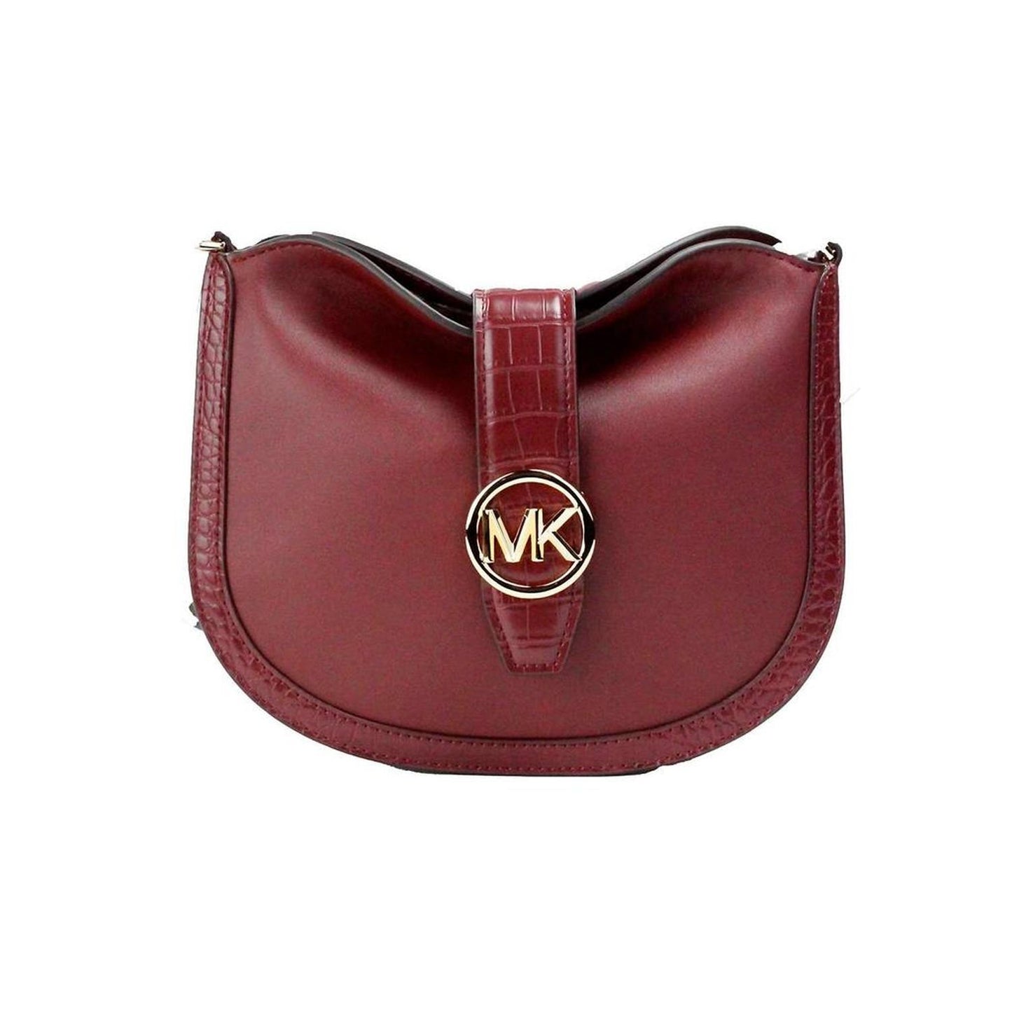 Women's Gabby Leather Foldover Hobo Crossbody Bag In Dark Cherry