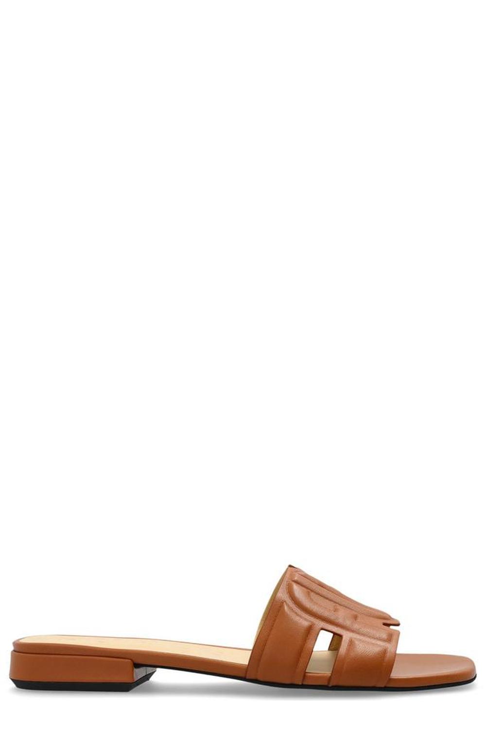 Furla Logo Embossed Slides