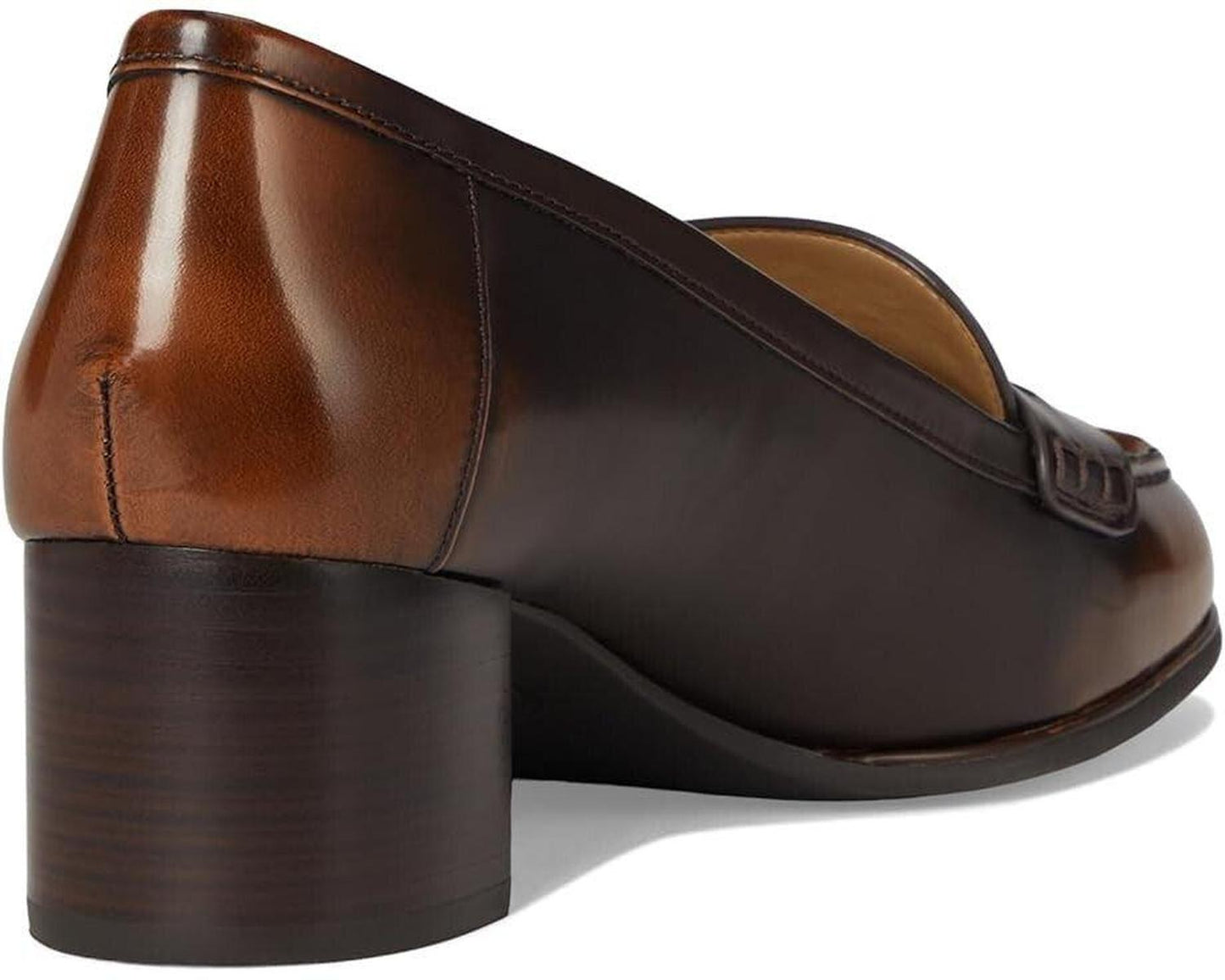 Frances Flex Pump Women's Luggage Leather Block Heel ZOGG665